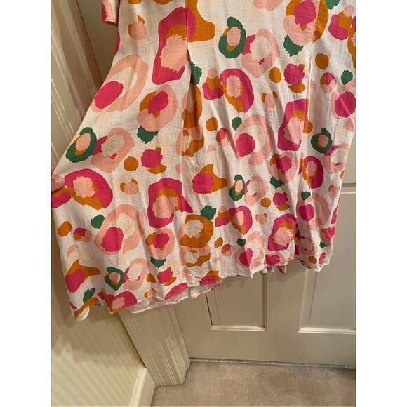 Emily McCarthy Savannah Caftan Dress in Spring Mix Spot Cheetah XS - Picture 5 of 7